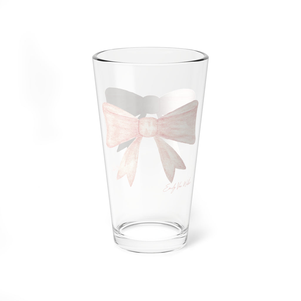 Pink Bow - Drinking Glass (16oz)