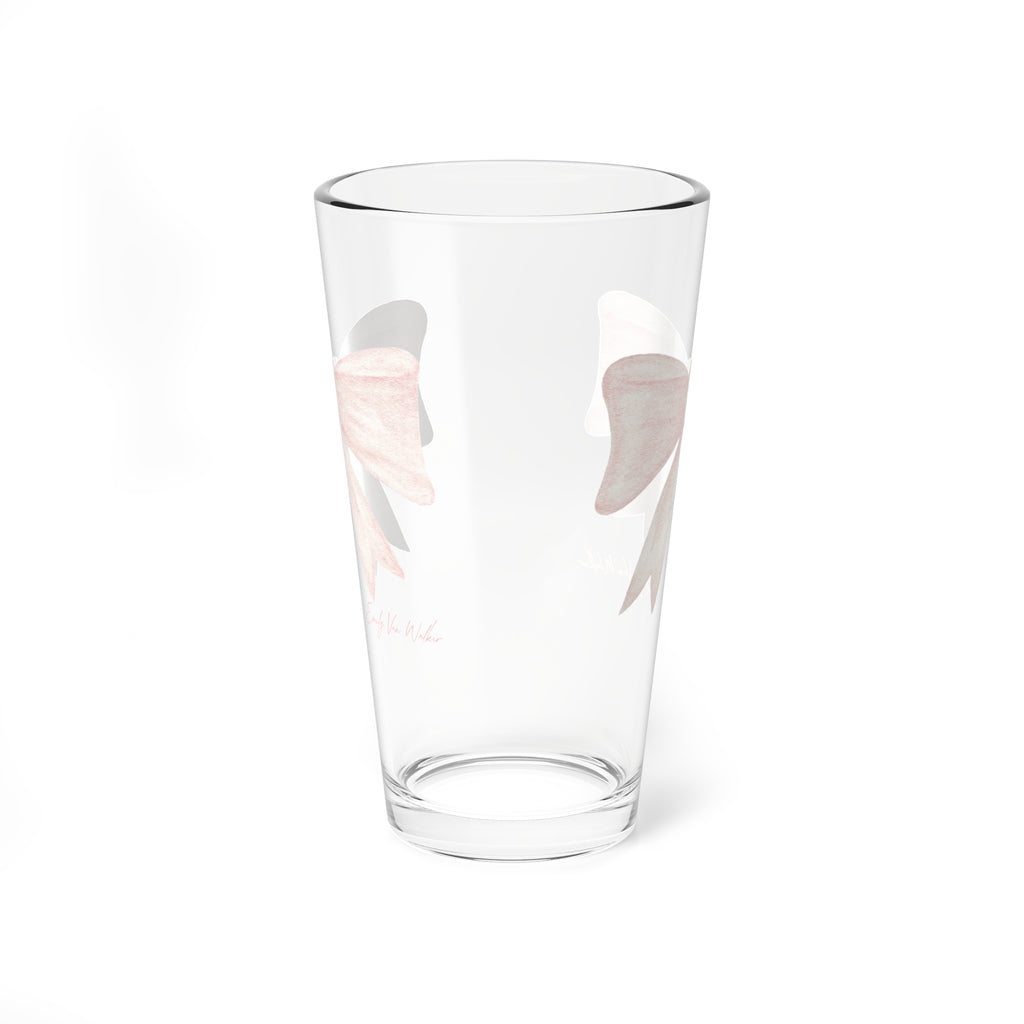 Pink Bow - Drinking Glass (16oz)