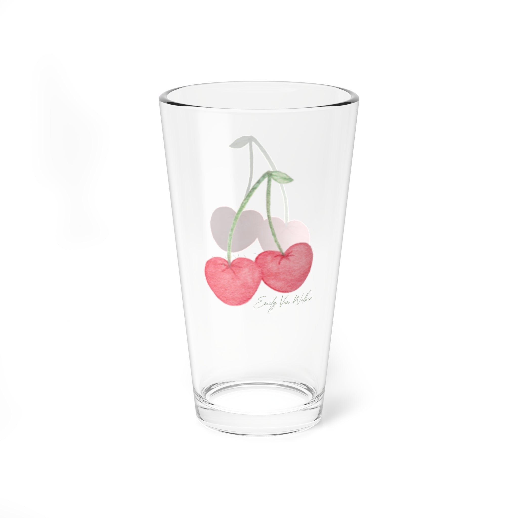 Cherry Hearts - Drinking Glass (16oz)
